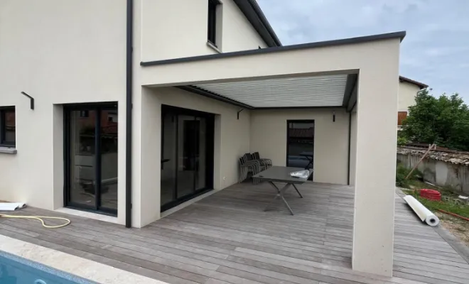 Réalisation de pergolas bioclimatique aluminium et sur-mesure, Lancié, Desigaud 