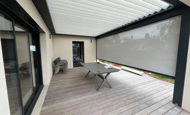 Réalisation de pergolas bioclimatique aluminium et sur-mesure, Lancié, Desigaud 